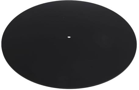 Srliya Skivspelare Acrylic Anti Static Buller Reduction Turntable Slipmat för 12 -tum Skivspelare (Svart)