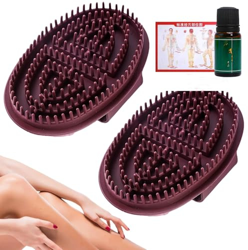 2PCSMeridian Brush Massage Body,Meridian Brush Massage Brus/h,Silicone Body Scrubber,Mer/idian Pressure Bru/s/h,Meri/dian B/rush,Bod/y Scrubber,Relieve Muscle Fatigues Bod/y Massa/ge with Massag/e Oil