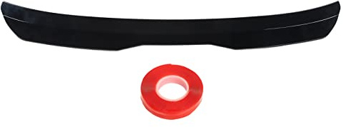 Spoiler posteriore universale SustVita in ABS nero lucido per auto, motocicletta, furgone e camion con finitura esterna in vernice lucida nera e attacco autoadesivo