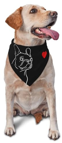 Hundehalstuch, Dreieckstuch, Haustierlätzchen für den täglichen Gebrauch und als Geburtstagsgeschenk für Katzen und Hunde, Französische Bulldogge