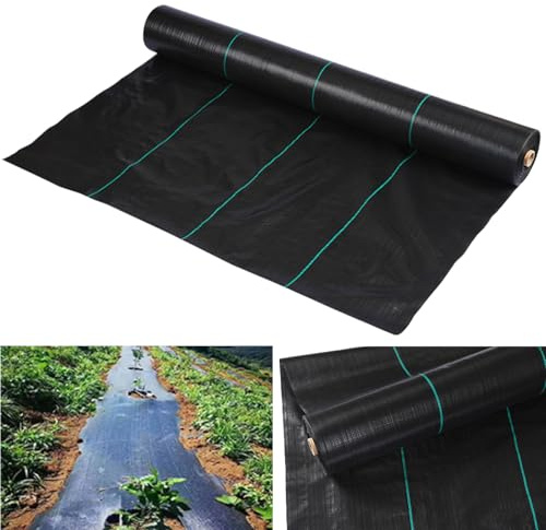 Garten Unkrautvlies 1x10M, 100g/㎡ Unkrautsperre, Reißfestes Unkrautfolie, Wasserdurchlässig, Atmungsaktiver UV-Schutz Unkrautvlies-Rolle für Terrassen, Gärten, Blumenbeete, Wege, Einfahrten, Kies