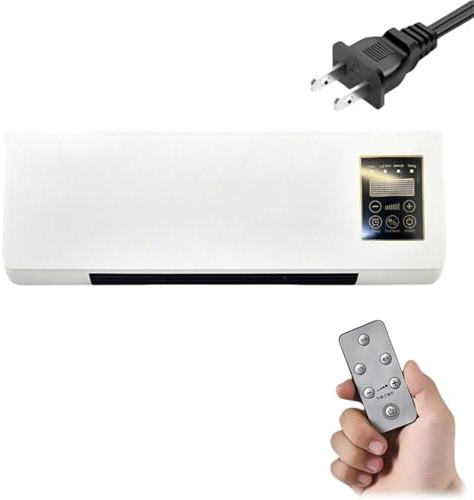 KHUKHU Aire Acondicionado,Aire Acondicionado Portátil Split,Aire Acondicionado De Pared Multifuncional Enfriamiento Y Calefacción,Sin Instalación,Control Remoto,Para El Hogar(White)