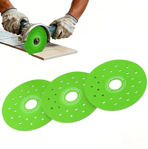 Rock Slab Grinding Disc, 4.5in Multi-Pore Porcelain Glass Cutting Disc, Diamond Saw Blade, Flat Cutting Blades for Angle Grinder Granite Slabs Marble Glass Ceramics Diamond