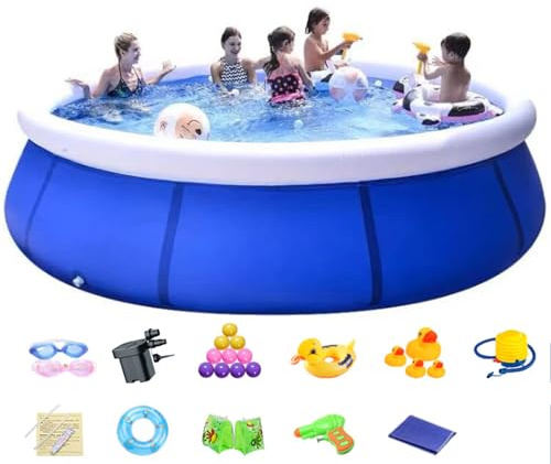 Piscina gonfiabile per bambini e adulti, piscina fuori terra per divertimento all'aperto in famiglia