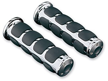 Kuryakyn 6235 Premium ISO Handlebar Grips for Throttle and Clutch: Kawasaki, Suzuki, Victory & Yamaha Motorcycles, Chrome, 1 Pair