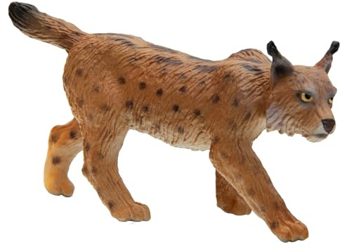 Bullyland 64449 - Spielfigur Luchs, ca. 8,9 cm große Tierfigur, detailgetreu, PVC-frei, ideal als kleines Geschenk für Kinder ab 3 Jahren