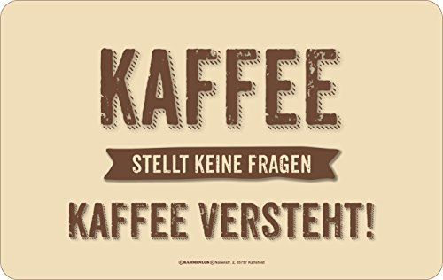 Original RAHMENLOS® Frühstücksbrettchen Schneidbrettchen: Kaffee versteht
