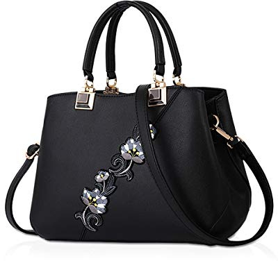 NICOLE & DORIS Sacs à main pour femmes sacs à bandoulière à la mode motif de fleurs Sac d'épaule épissage couleur