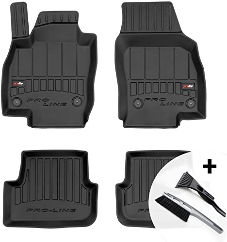moto-MOLTICO 3D Gummimatten Auto, 4-teiliges Set, Allwetter Gummi Fußmatten, Antirutsch & Wasserfest Autoteppiche - passend für: Seat Arona, Ibiza V, VW Taigo, Polo VI, Skoda Fabia IV ab 2017
