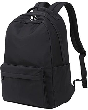 Schulrucksack für Mädchen, Teenager und Damen - Laptop Rucksack für Schule, Universität und Volkschule - Wasserdichter Daypack für Jugendliche - Süße Schultasche in Schwarz