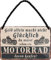 schilderkreis24 – Blechschild Lustiger Biker Spruch “Geld alleine macht nicht glücklich..“ Deko Metallschild Motorrad Garage Werkstatt Keller Motorradfahrer 18x12 cm