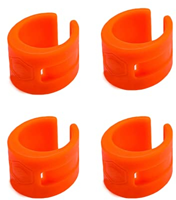 ihreesy Fahrrad Kettenstrebenschutz,Rennrad Vorne Hinterradgabel Kettenschutz Gummi Anti-Kratzer Kettenschutz AntiKollisions Schutzclip Ringe Rennrad Kettenschutz Ring,Orange