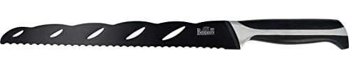 Birkmann, Brotmesser, 28 cm, schwarze Klinge, japanischem Edelstahl mit Antihaftbeschichtung und Wellenschliff, ergonomischer Griff