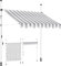 KESSER® Tenda da Sole a Morsetto con manovella per Balcone, Tenda da Sole per Balcone, Regolabile in Altezza, Idrorepellente, Protezione Solare, Copertura per terrazze, Bianco - Grigio, 250cm