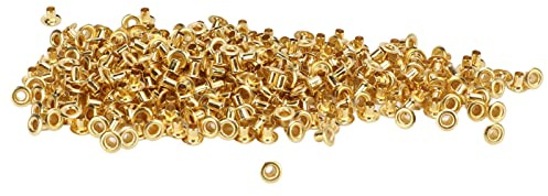 Qinlorgo Through Hole Rivets, Glossy Elasticity Hollow Rivets for Clothing for Bag Accessories 4.8x2.3x3.5mm