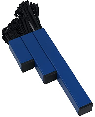 AB Tools Blue Cable Tie Holder Storage Rack with Magnetic Fixings + 200 Cable Ties