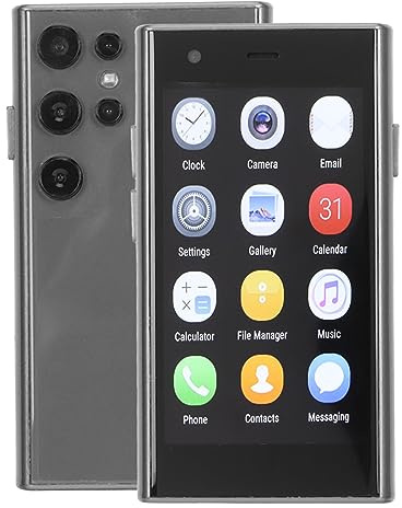Kleines -Smartphone, für SOYES S23 Pro 3G-Mobiltelefon, Ultradünnes Mobiltelefon, 3-Zoll-Display, 2 GB RAM 16 GB ROM, 2MP Front 5MP Rückkamera, für Android 8.1-System (Black)