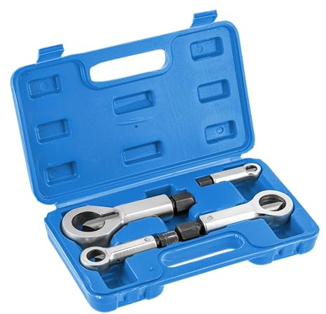 Högert Technik Mutternsprenger Set 4-teilig – Mutternschneider für festsitzende oder beschädigte Muttern 9–27 mm – Robuster Cutter ideal für Werkstatt & Auto