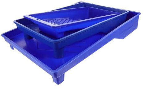 TOVINANNA Vaschette Per Vernici in Plastica Di Capacità Per Pitture Murali Set Di 3 Vassoi Per Miscelazione Di Colori Stile Casuale