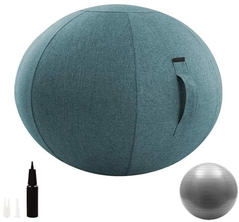 ALSUP Sitzball Für Zuhause & Büro Schwangerschaft,Inkl Pumpe, Gesunde Alternative Zum Stuhl, Bürostuhl Ergonomisch, Mit Bezug,003,65cm