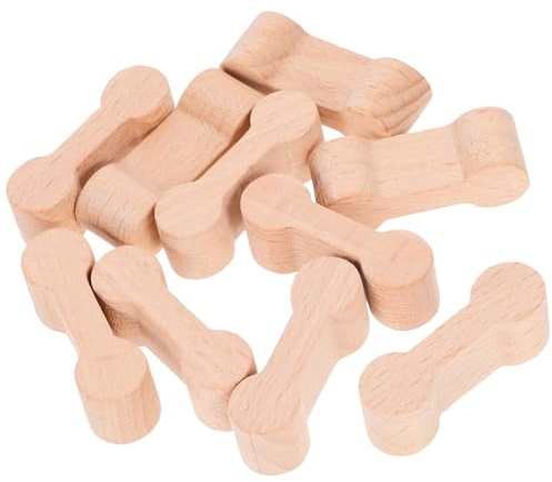 TOYANDONA 10 Stück Holz-Hundeknochen-Gleisverbinder-Set Hölzerne Zuggleis-Adapter-Verbindungsstücke Spielzeugeisenbahn-Set DIY-Eisenbahngleis Gleiszubehör