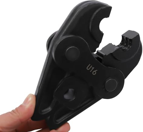 Crimpadora de tubo de acero Cr40, mordaza de prensado U16, contorno para 16 mm, para conexiones de tubos con un diámetro exterior de 0,63 pulgadas, en la industria de la construcción, para que pueda