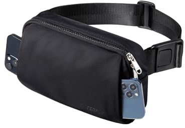 WATERFLY Bauchtasche Gürteltasche Herren Damen: Stylische Hüfttasche Sport Mode Crossbody Brusttasche Wasserabweisend Klein Hip Bag für Outdoor Reisen Wandern Festival