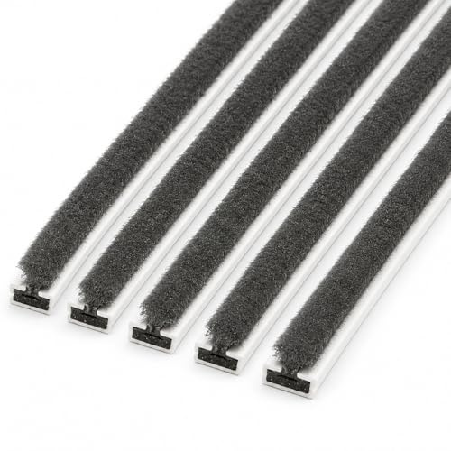 Intumescent Fire & Smoke Door Seal Strips White 10mm x 4mm x 1050mm – Self Adhesive FD30 Fire Door Brush Seal – Smoke & Fire Protection Strip for Internal Fire Doors – 5 Pack