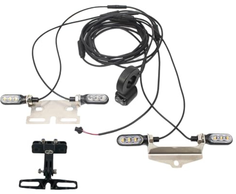 Koolenry Blinker für Elektrofahrräder, E-Bikes, V04, 12 V, Wasserdichtes Kabel, LED, Blinkend, V04-12 V