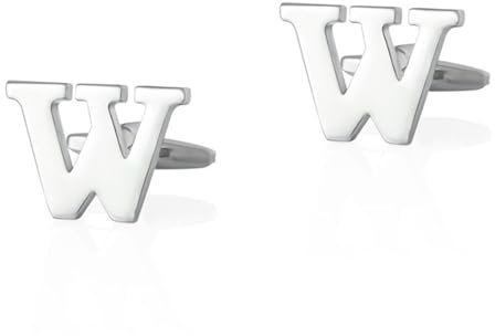 Dsnyu Manschettenknöpfe Buchstaben, Manschettenknöpfe Herren Trauzeuge Silber Buchstabe B Hemd Anzug Schmuck mit Geschenkbox