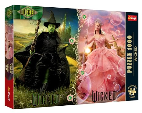 Trefl Premium Plus Quality Wicked, Wicked: Elphaba & Glinda Jigsaw Puzzle - 1000 Pieces, A Series of Favorite Character Puzzles for Adults and Kids Ages 14+