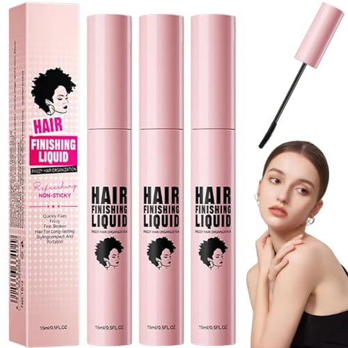 3Pcs Slick Back Hair Stick for Flyaways,15ml Fly Away Hair Stick,Hair Finishing Stick Not-Greasy & Moisturizing Hair Gel,Hair Mascara for Frizzy Hair,Shaping Gel Moisturizing Not-greasy Flash Stick