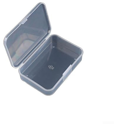 Zilimontt Caja organizadora de plástico transparente con compartimentos para piezas pequeñas, tornillos, componentes electrónicos y herramientas, 17,5 x 10,6 x 2,5 cm, taller en casa (5,5 x 5,5 x 2 cm