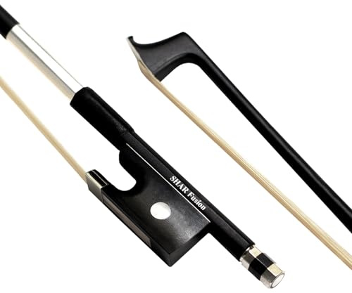 Carbon Fiber Full Size Violin Bow - Full Size Fiddle Bow for Professional, Beginner, Adults & Kids | USA Tested, Lightweight with Horsehair & Ebony Frog (4/4)