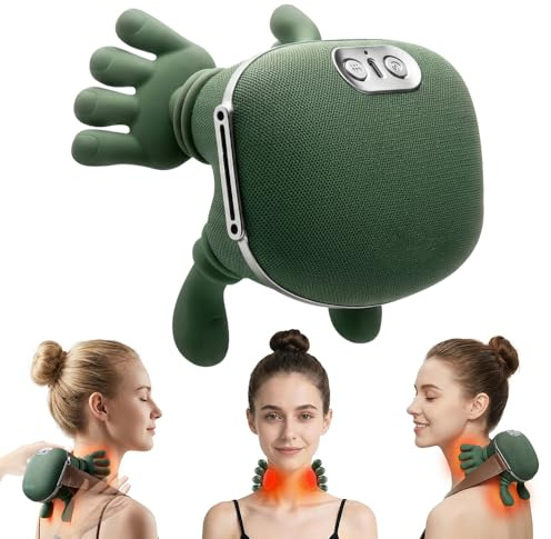 Noetopolis Nackenmassagegerät mit Wärme, 4D Elektrische Massagegerät Nacken Schulter Hände mit 3 Massagestufen 2 Temperaturstufen, Siaasoo Massage Master for Shoulder Rücken für Zuhause, Büro, Reisen