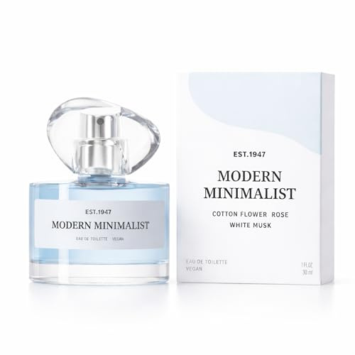 MODERN MINIMALIST Eau de Toilette Vegan 30ml Damenparfum – Baumwollblüte, Jasmin, Rose, Weißer Moschus – Clean Cotton Duft, pudrig, blumig, frisch, langanhaltend, elegant Cleangirl Cleaner Duft