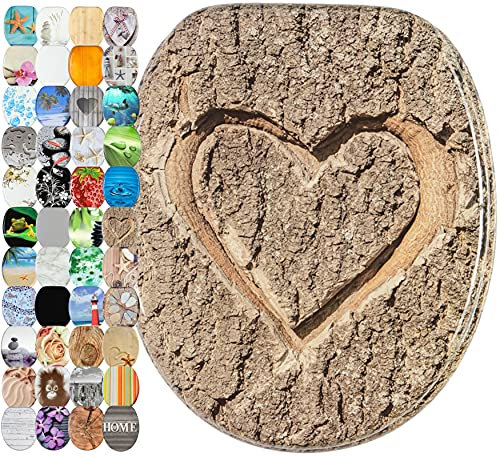 Sanilo WC Sitz mit Absenkautomatik, hochwertiger Toilettendeckel, einfache Montage, stabile Scharniere, True Love