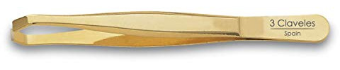 3 Claveles 12246 - Pinza depilar cangrejo 9 cm oro