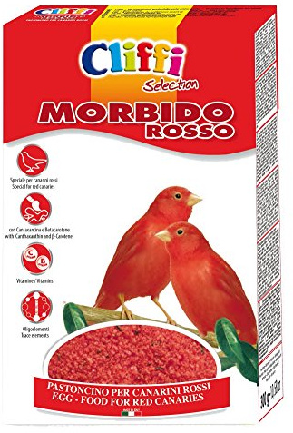 Cliffi mjuk röd pastell för kanariefåglar i 300 gram förpackning