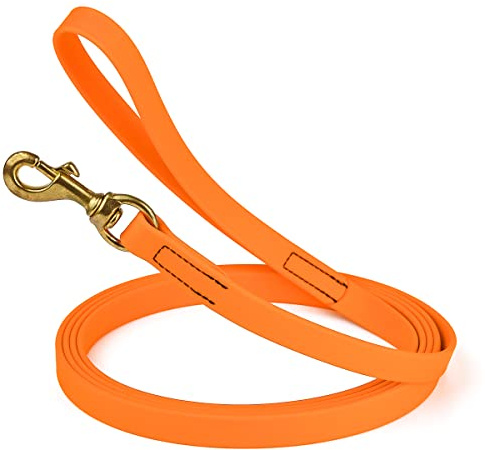 Viper Biothane Arbeitsleine, Lange Leine für Hunde, 2 Farben und 6 Größen, 1,9 cm x 4,5 m, Hunter Orange