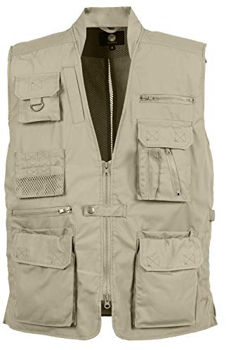 Rothco Conceal-Ops Plainclothes Vest – EDC Everyday Carry Travel Utility for Men, Khaki, 4XL