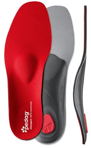 Pedag Viva Sport | Orthotic Inserts | Arch Support | Metatarsal Pad | Ideal for Low & High Impact Activities | Soft & Vegan Friendly | Handmade in Germany | 1 Pair | Men US 10/ EU 43
