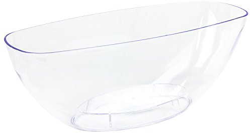 Prosper Plast Vaso da Fiori Ovale in plastica Trasparente COUBI 36 cm con Fondo rialzato