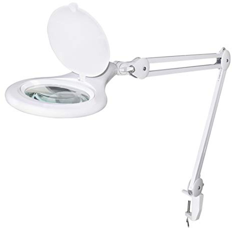 Task lente di ingrandimento Lampada con 90 luminosa LED, 5 diottrie