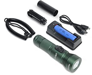 Best divers X-Hunt-R Lámpara 920 lúmenes 18650 Recargable, Verde,