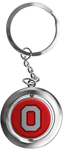 FOCO NCAA Ohio State Buckeyes Football Spinner Keychain, Red, One Size