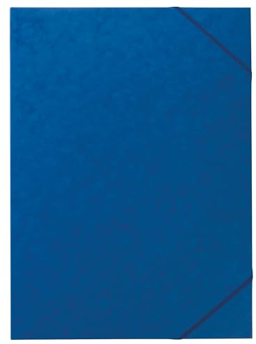 Exacompta 59507E Scotten Nature Future - Carpeta con 3 solapas y gomas de cartulina lustrada para A3, 216 g, azul, 32 x 44 cm