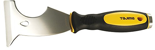 Tajima Schaber Scrape-Rite Multi-Tool (Multifunktions Schaber zum Entfernen von Nägel + Stiften, Klinge 75 mm, mit Schlagplatte, rutschfester Griff) SCR-M75