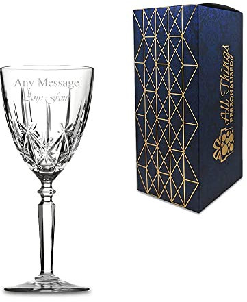 Personalised Engraved Wine Orchestra Goblet 10.5oz Wedding Bridesmaid Birthday 21st 50th Gift