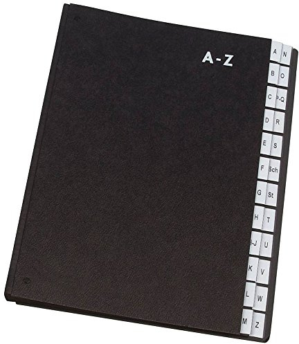 Q-Connect KF04563 Pultordner Hartpappe, A - Z schwarz